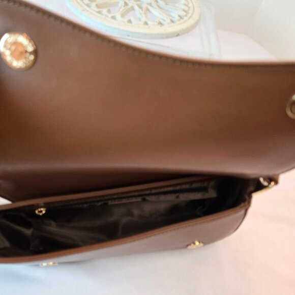 Women Shoulder Purse Vintage/Trendy Bag- Small Tote Handbag - Brown - Picture 7 of 11